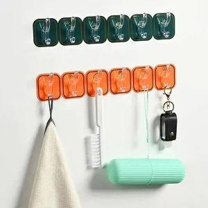 6 pcs Sticky Wall Hooks